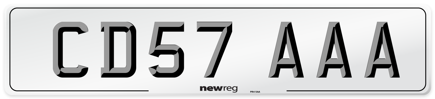 CD57 AAA Number Plate from New Reg